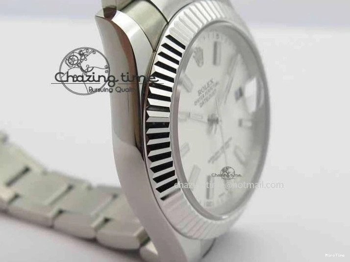 MiroTime 0131 DateJust II 41mm SS BP Maker Best Edition White Dial On SS Bracelet SA Snug 3733
